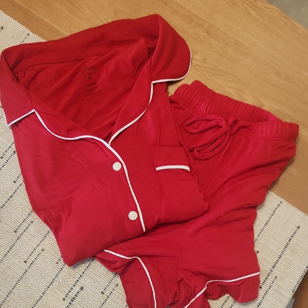 Auden Red Pajama Set with White Trim